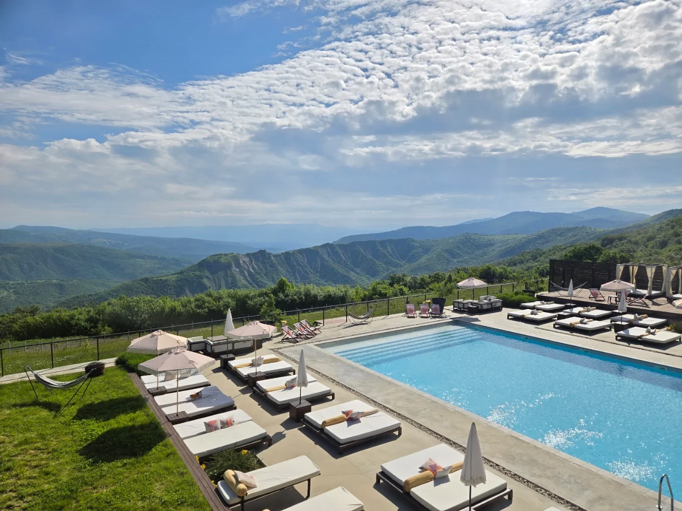 Orbeti Pool Club — panoramic pool with mountain views